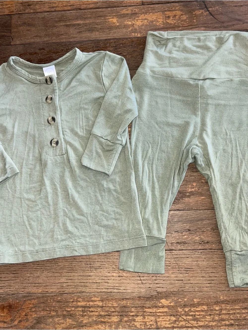 Lou Lou & Company Sage Green Two-Piece Pajama Set